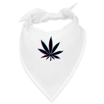 Weed 3D Effekt - Bandana - Weiß - Vorne