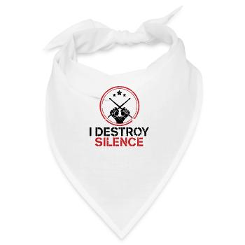 Schlagzeug Schlagzeuger Drumsticks Perkussion - Bandana - Weiß - Vorne