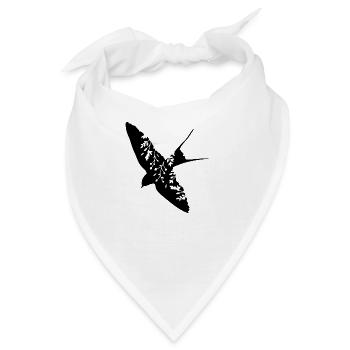 Vogel Schwalbe - Bandana - Weiß - Vorne