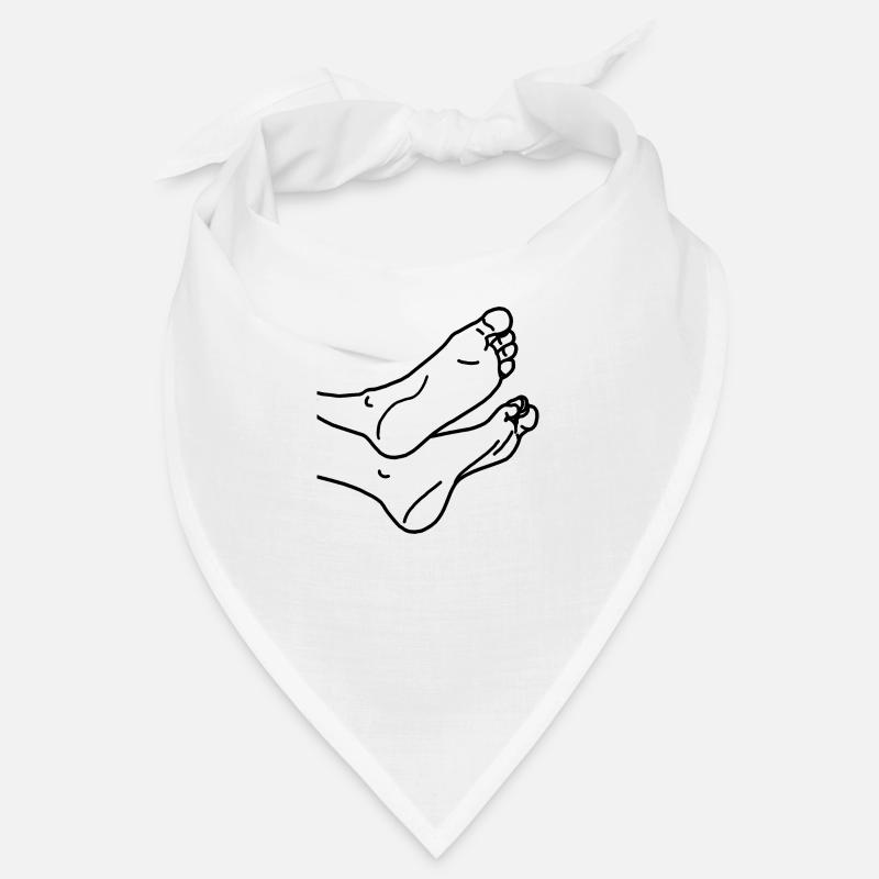 Füße - Bandana - Weiß