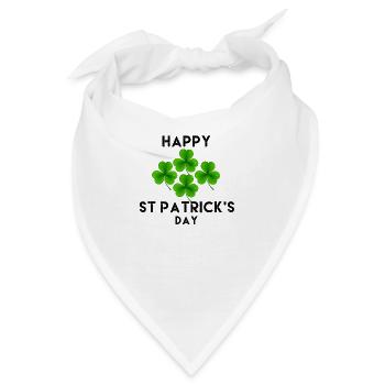 St. Patrick's Day - Bandana - Weiß - Vorne