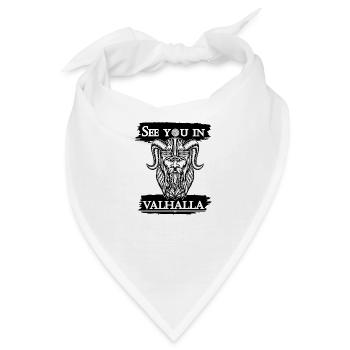 See you in Valhalla - Bandana - Weiß - Vorne