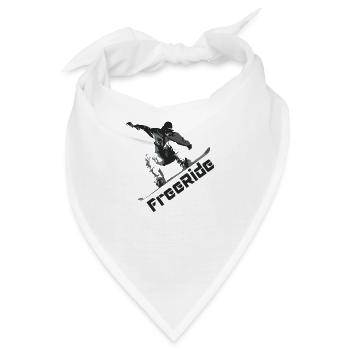 FreeRide, Snowboarden, Powder Boarding, Skiurlaub - Bandana - Weiß - Vorne
