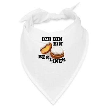 Ich bin ein Berliner - Bandana - Weiß - Vorne