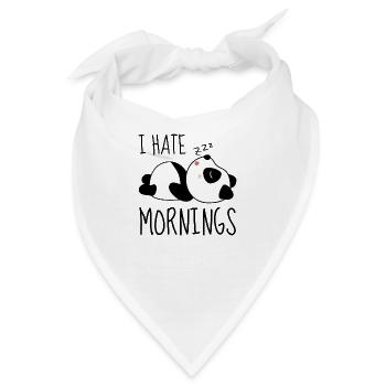 I HATE MORNING - Bandana - Weiß - Vorne