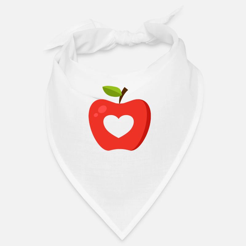 Roter Apfel mit Herz als Geschenkidee Motiv Bandana