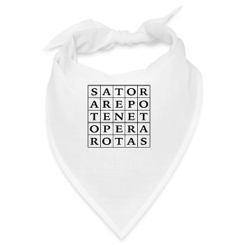 interessanes SATOR Palindrom magische Formel - Bandana - Weiß - Vorne