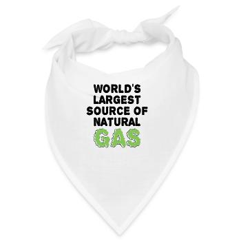 Weltweit größte Quelle für Gas Lustiger Spruch - Bandana - Weiß - Vorne