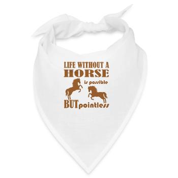Pferd Horse - Bandana - Weiß - Vorne