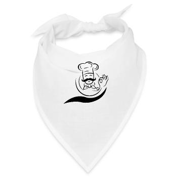 Kochen backen Food - Bandana - Weiß - Vorne