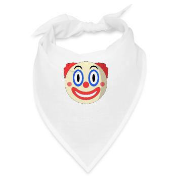 Clown Clown Emoji Gesicht - Bandana - Weiß - Vorne