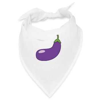 Aubergine - Bandana - Weiß - Vorne