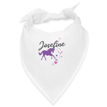 Josefine Mädchen Name Vorname Einhorn - Bandana - Weiß - Vorne