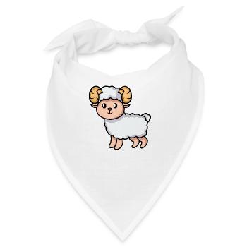 Sternzeichen Widder - Bandana - Weiß - Vorne