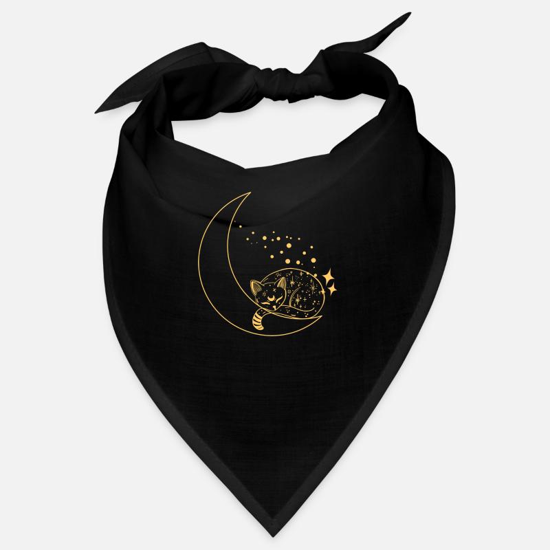 cat in the moon shining Bandana