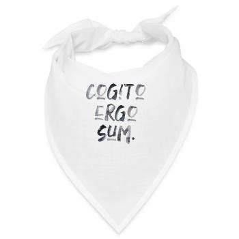 Ich denke also bin ich latein Sprache Schrift - Bandana - Weiß - Vorne