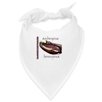 Aubergine - Bandana - Weiß - Vorne