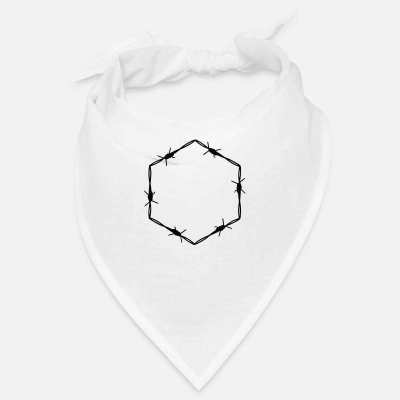 Barbed Wire 6 Corner Hexagon - Gift Idea Tattoo Bandana