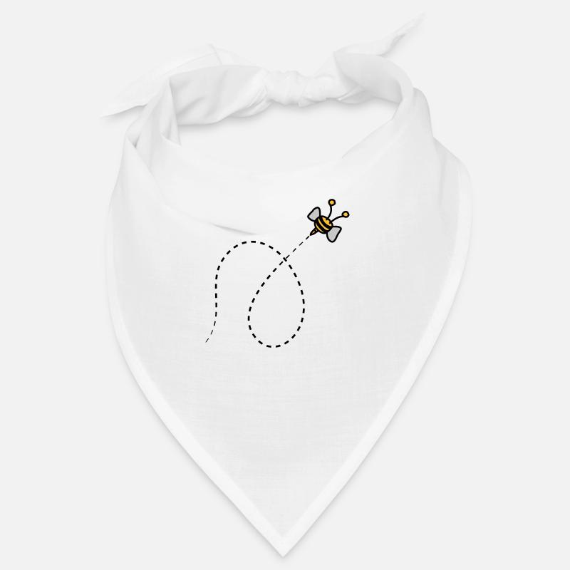 Gestrichelte Linie Biene - Bandana - Weiß