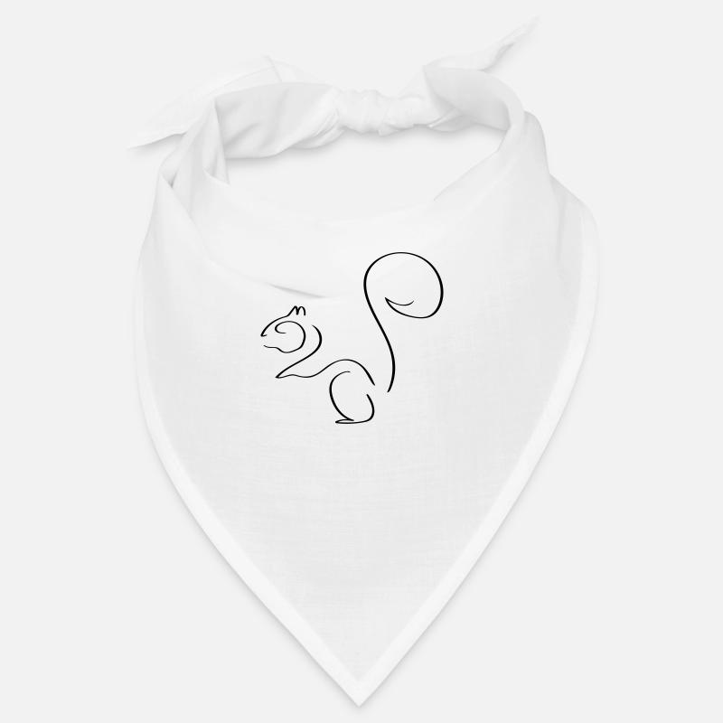 Squirrel Line Art - Minimalist Bandana