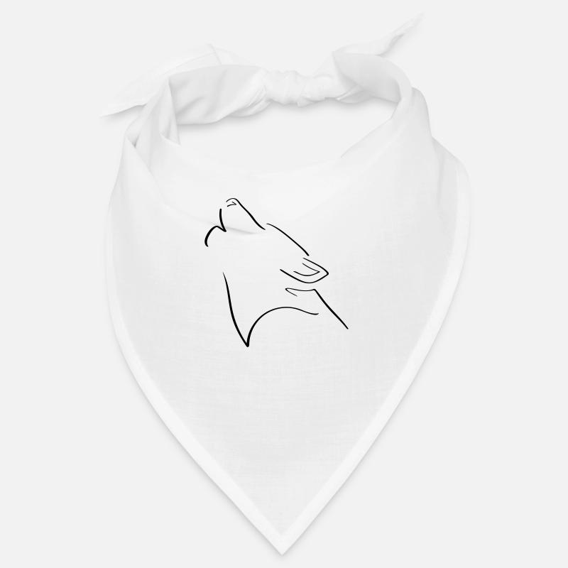 Wolf Line Art - Minimaliste Bandana