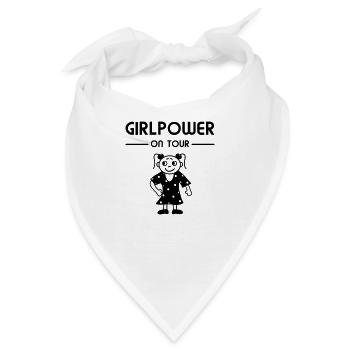 Girlpower on Tour - Mädchen Party Girl Power - Bandana - Weiß - Vorne
