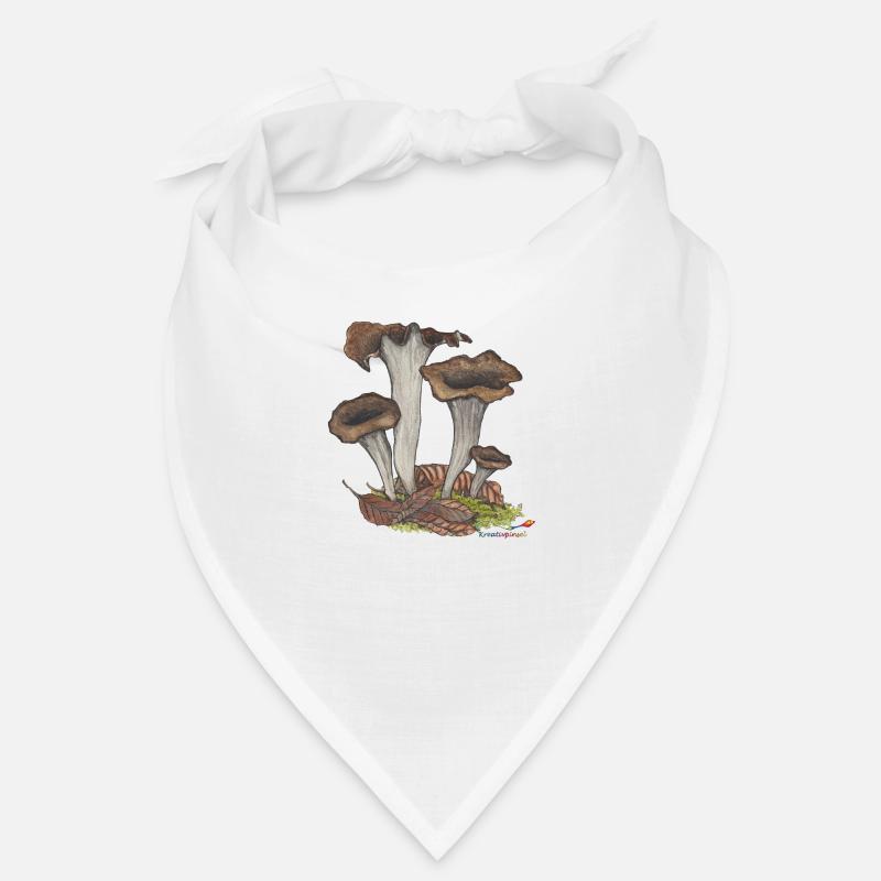 Herbst- oder Totentrompete, ein Pilz Bandana