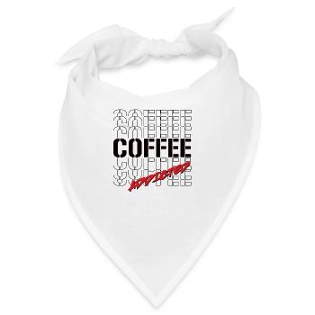 Coffee Addicted - Bandana - Weiß - Vorne