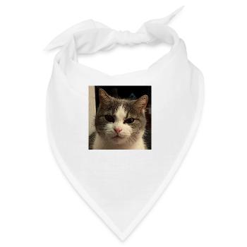 Katzenkopf - Bandana - Weiß - Vorne