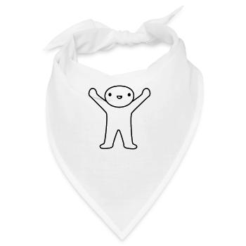 Design glückliches kleines Männchen - Bandana - Weiß - Vorne
