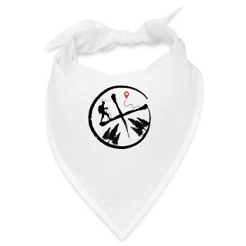 geocache schnitzeljagd outdoor-life wanderheld - Bandana - Weiß - Vorne