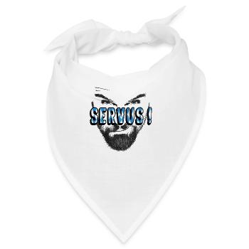 Servus bayrisch dialekt - Bandana - Weiß - Vorne