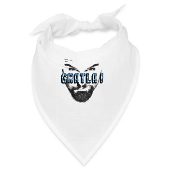 Gratla bayrisch dialekt - Bandana - Weiß - Vorne