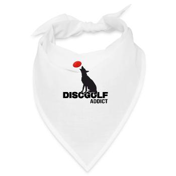 discgolf frisbee hund und frisbeescheibe - Bandana - Weiß - Vorne