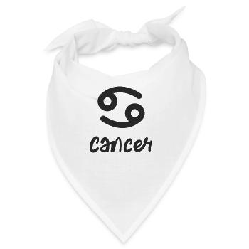 Sternzeichen Krebs - Bandana - Weiß - Vorne