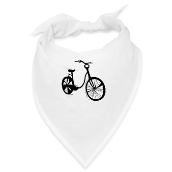 Fahrrad Gekritzel Fahrräder Radfahren Vektor 3 - Bandana - Weiß - Vorne