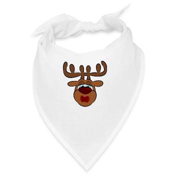 Reindeer kiss - Bandana - Weiß - Vorne