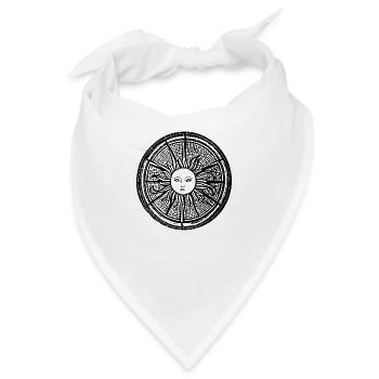 Sonne Mond Mosaik Astrologie mystisch Symbol 5 - Bandana - Weiß - Vorne