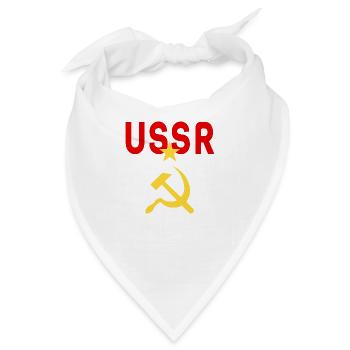UdSSR Sozialistische Sowjetrepubliken Hammer und Sichel - Bandana - Weiß - Vorne