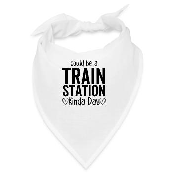 Könnte ein Bahnhof irgendwie Tag sein - Bandana - Weiß - Vorne