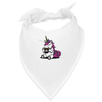 Kaffee cafe trinkendes Einhorn verärgert angry - Bandana - Weiß - Vorne