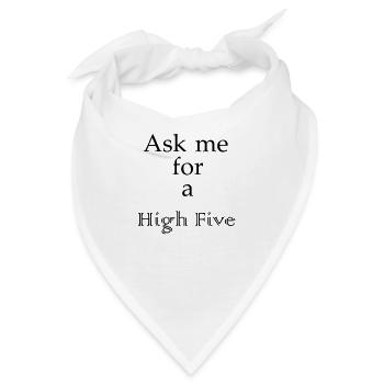 High Five - Schriftzug - Bandana - Weiß - Vorne