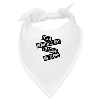 leave me alone day - Bandana - Weiß - Vorne