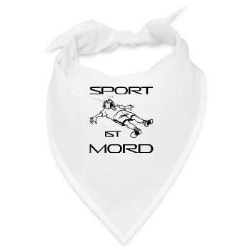 Sport ist Mord - Bandana - Weiß - Vorne