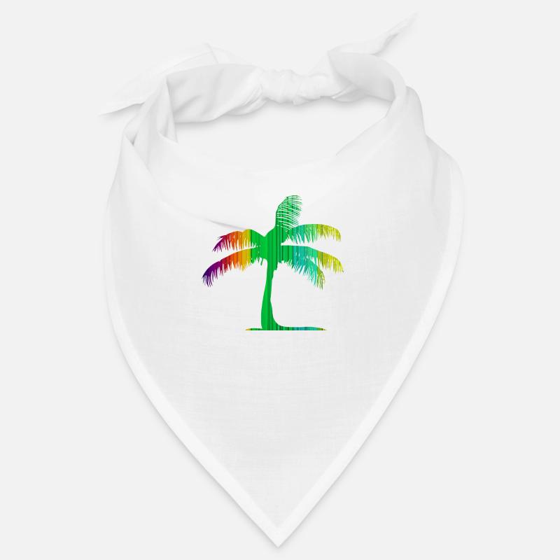 Tropisches Strand Paradies Palmen Regenbogen 4 Bandana