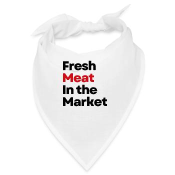 Frischfleisch auf dem Markt - Bandana - Weiß - Vorne