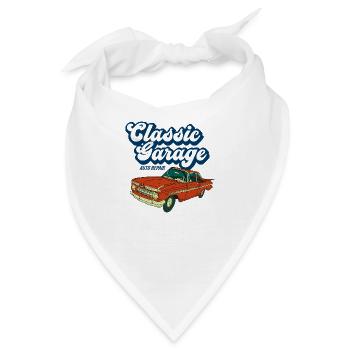 Retro Graphic Car Lover Car Mechanic Vehicle Techn - Bandana - Weiß - Vorne