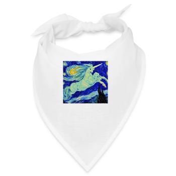 Einhorn Kunstwerk - Bandana - Weiß - Vorne