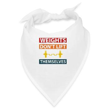 Dieses Gewicht wird sich nicht von selbst heben. Fitness - Bandana - Weiß - Vorne