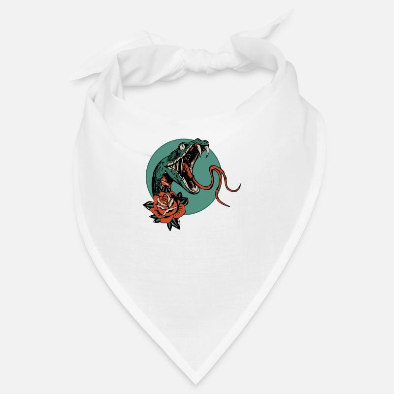 serpent rose fleur vipere cobra langue 403 A Bandana
